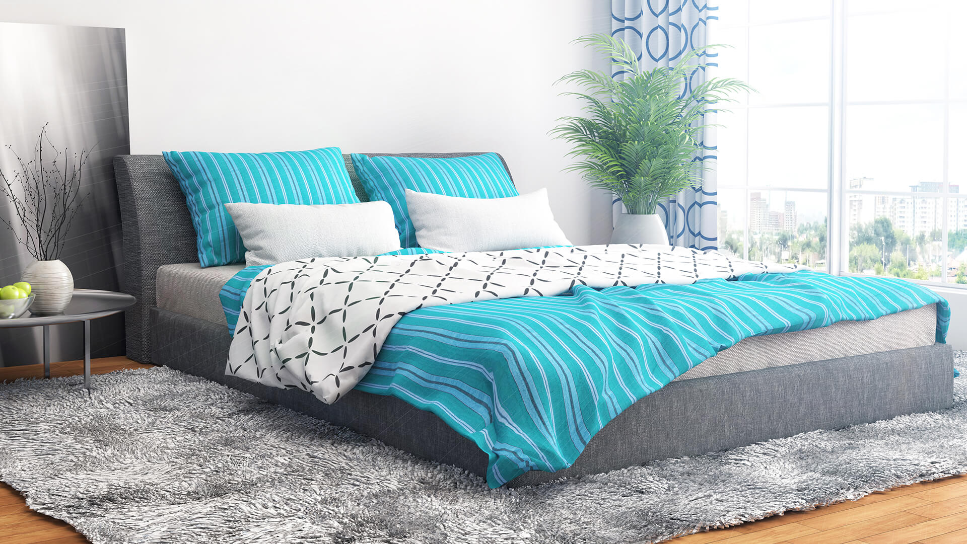 Queen Size Bed with Storage